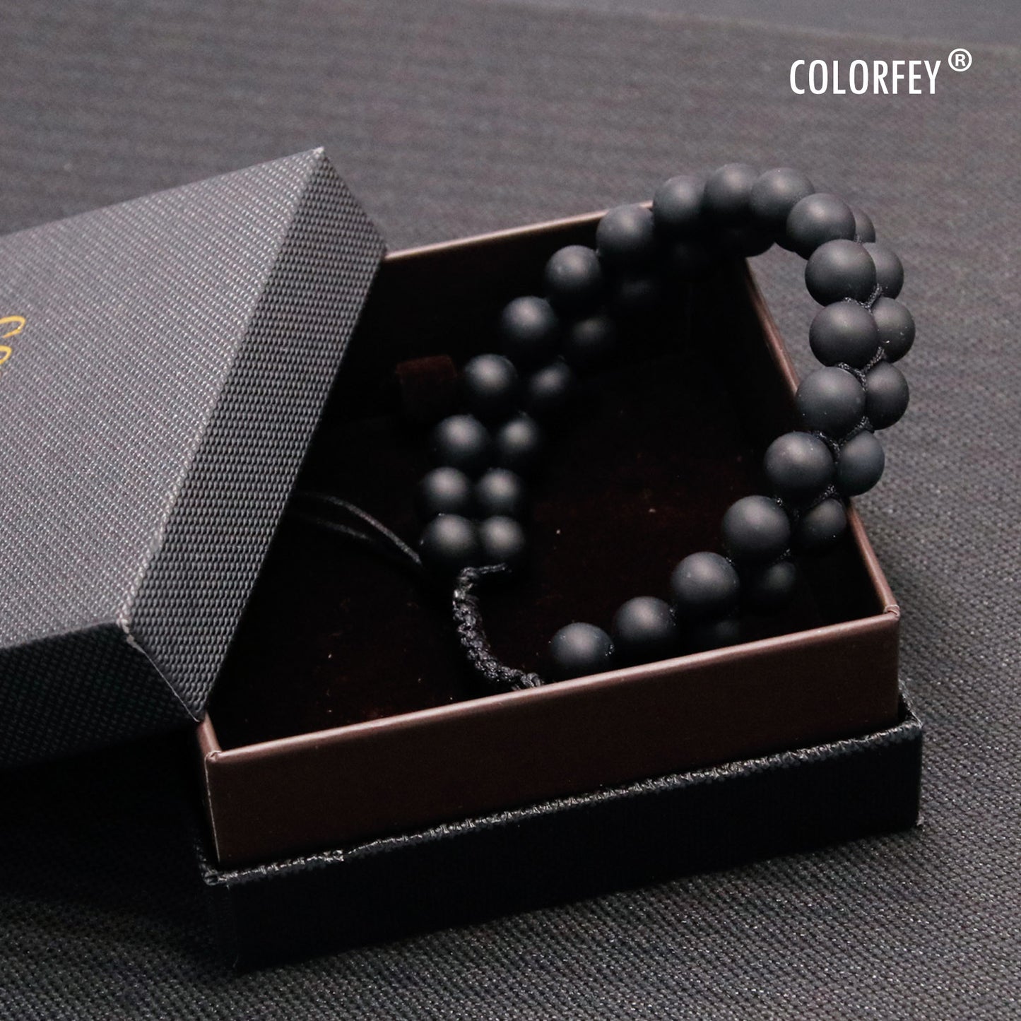 Black Onyx Crystal Bracelet for Men 8mm