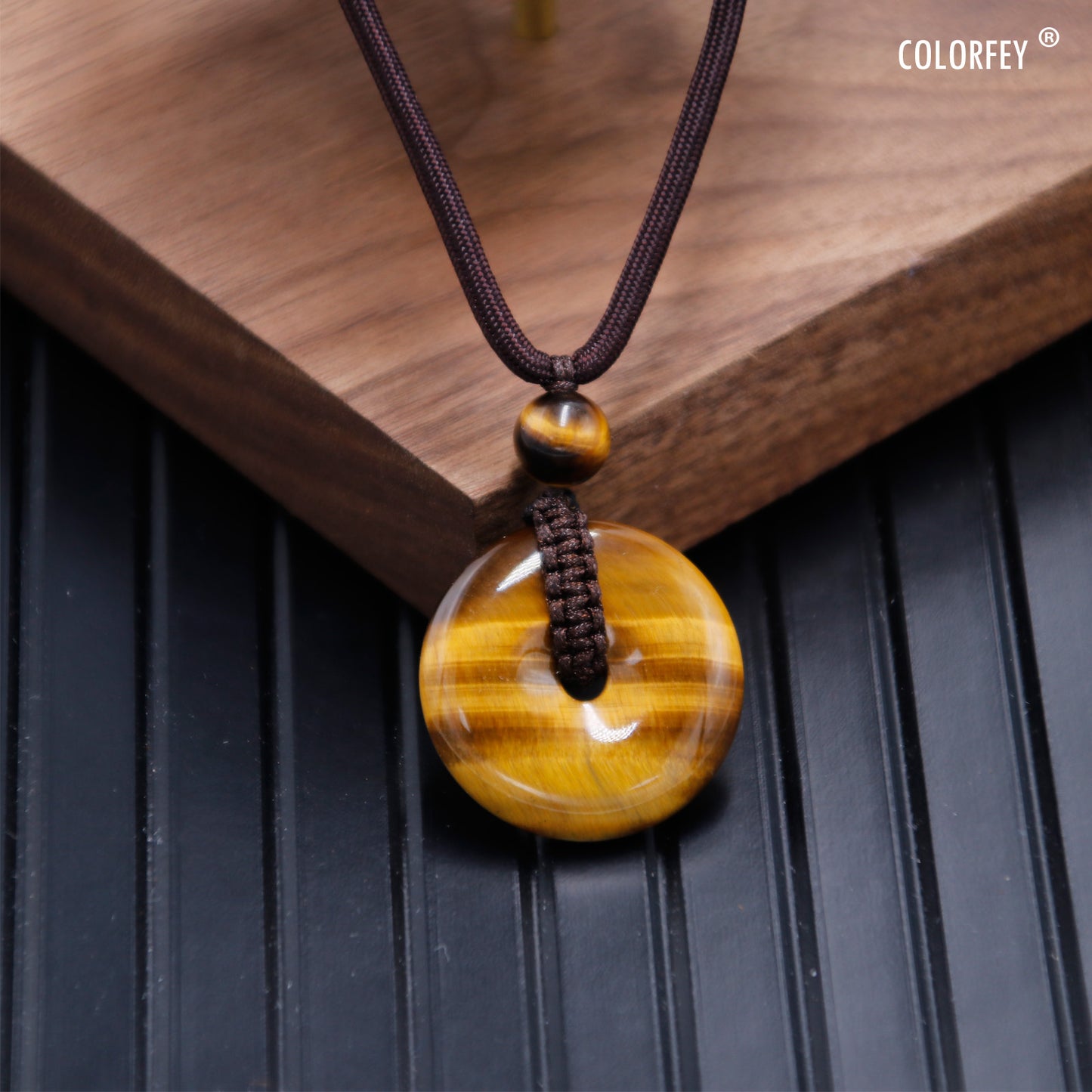 Tiger Eye Necklace for Men Adjustable 28.3 Inch