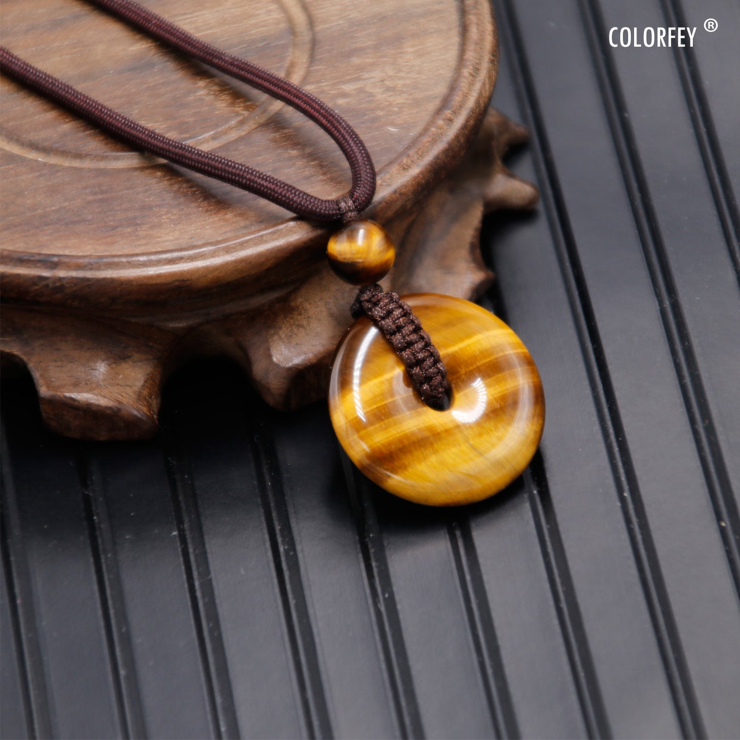 Tiger Eye Necklace for Men Adjustable 28.3 Inch