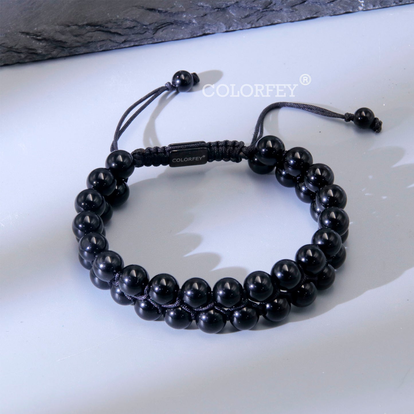 obsidian 2 row bracelet