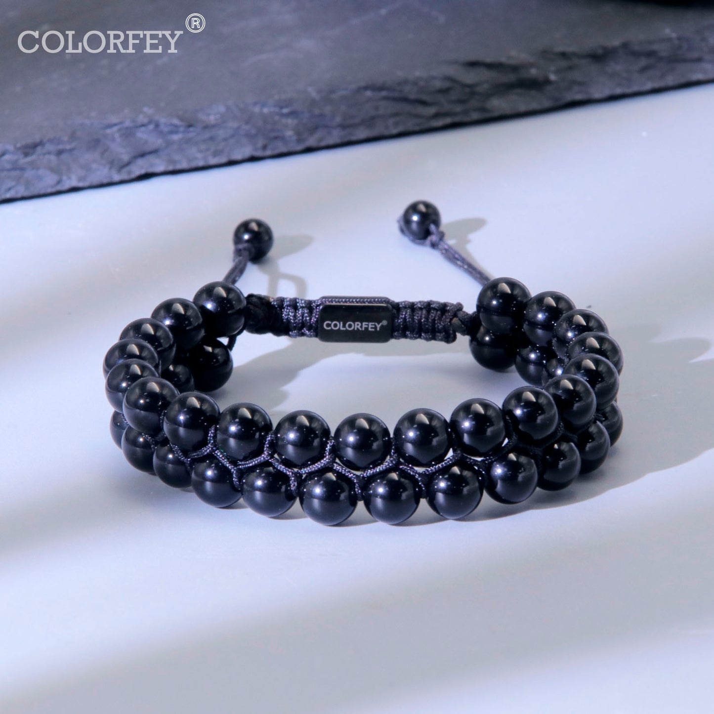 obsidian 2 row bracelet