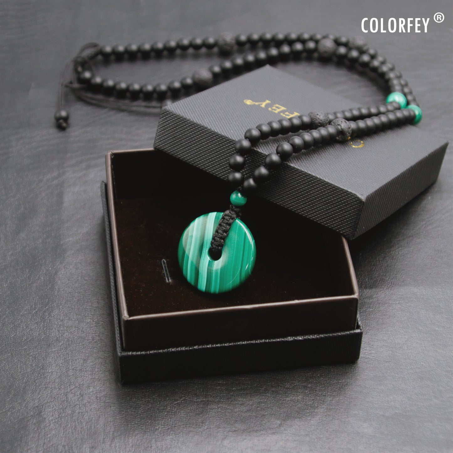 Malachite Beaded Necklace for Men and Women