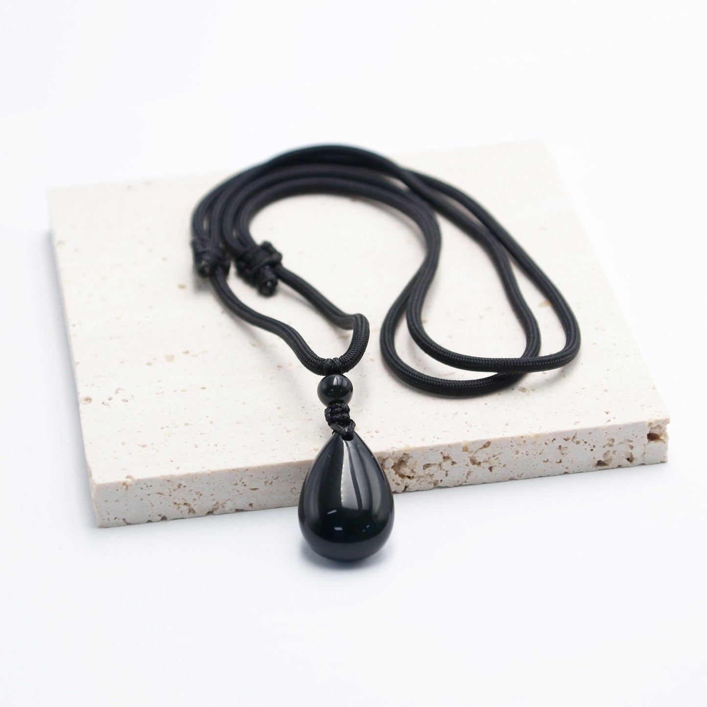 Teardrop Obsidian Protection Necklace