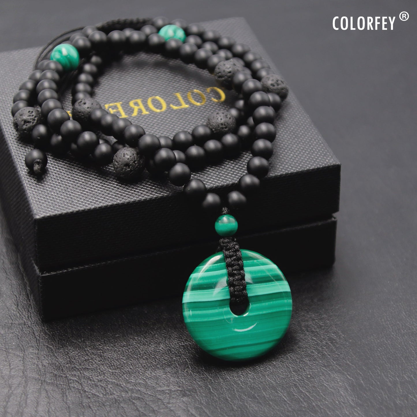 Malachite Beaded Necklace for Men and Women