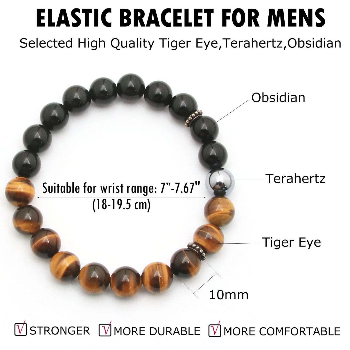 Tiger eye &Terahertz Bracelet