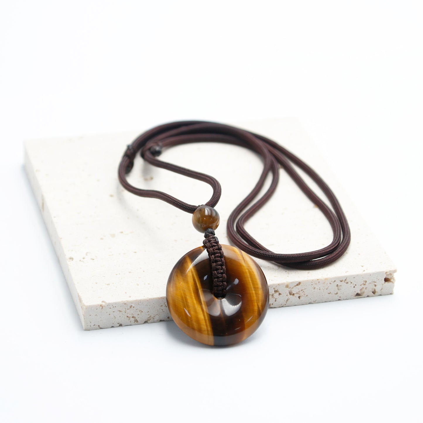 Tiger Eye Necklace for Men Adjustable 28.3 Inch