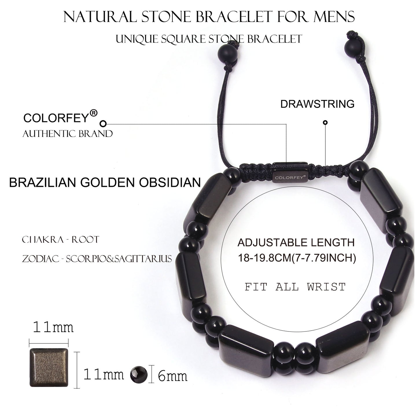 gloden obsidian bracelet