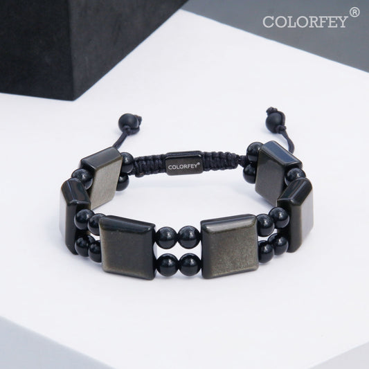 gloden obsidian bracelet