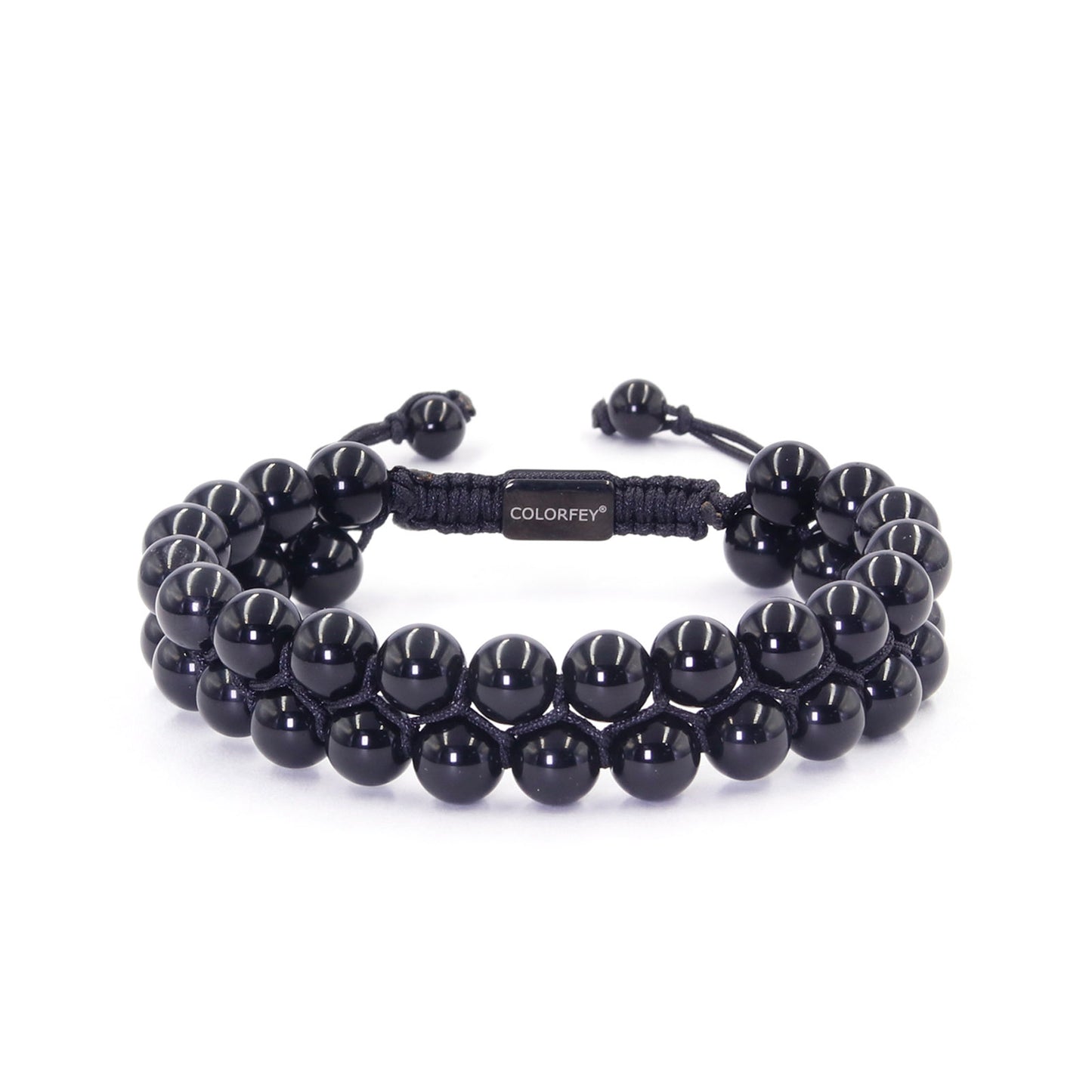 obsidian 2 row bracelet