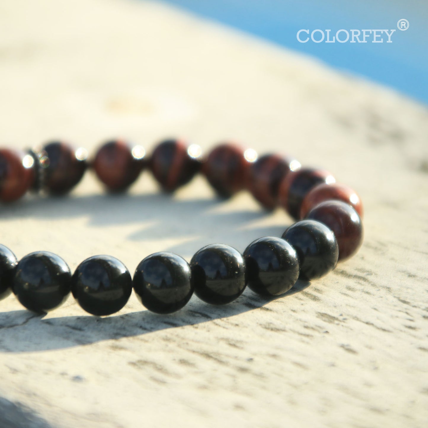 Red tiger eye &terahertz bracelet