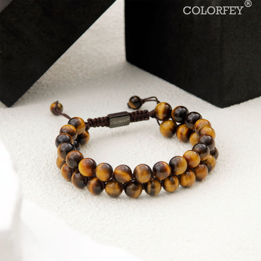 tiger eye oval bead bracelettiger eye 2 row bracelet