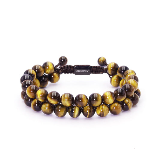 tiger eye oval bead bracelettiger eye 2 row bracelet