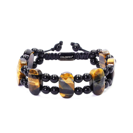 tiger eye oval bead bracelet