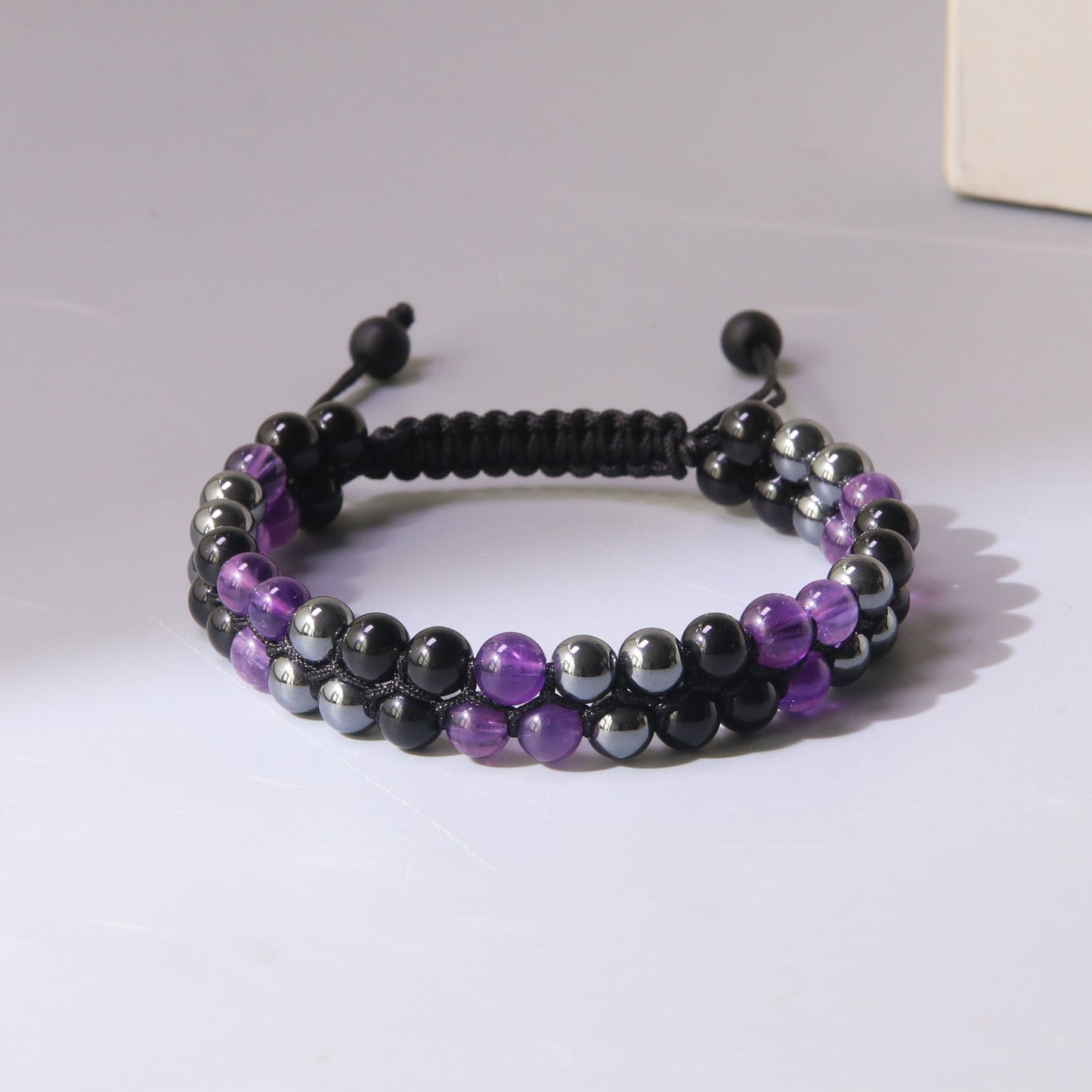 Amethyst Triple Healing Bracelet, 6mm, COLORFEY